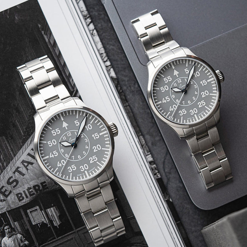 Laco Aachen Gray 39 Type B Dial Automatic Pilot Watch with Sapphire Crystal #862162.MB lifestyle