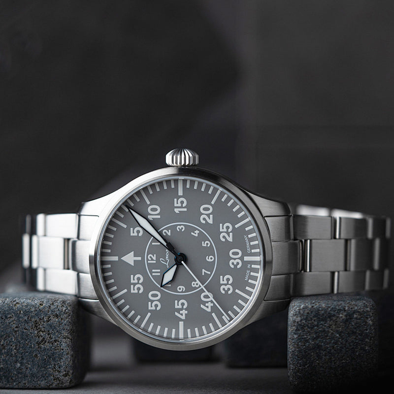Laco Aachen Gray 39 Type B Dial Automatic Pilot Watch with Sapphire Crystal #862162.MB lifestyle