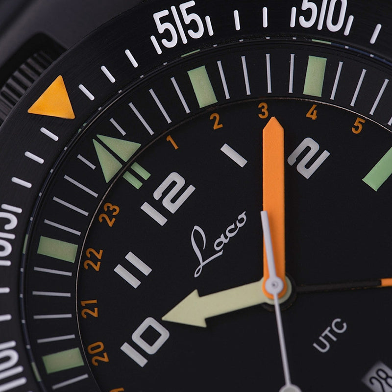 Laco Squad Atacama Quartz GMT Tactical Dive Watch #862163