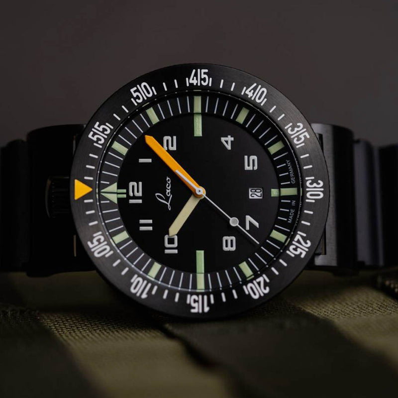 Laco Squad Atacama 3 Tactical Dive Watch with Black PVD Case #861632.3