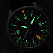 Laco 40mm Frankfurt GMT Automatic Watch with Grey Dial and Sapphire Crystal #862188