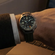 Laco 40mm Frankfurt GMT Automatic Watch with Grey Dial and Sapphire Crystal #862188