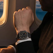 Laco 40mm Frankfurt GMT Automatic Watch with Grey Dial and Sapphire Crystal #862188