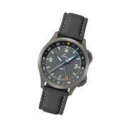 Laco 40mm Frankfurt GMT Automatic Watch with Grey Dial and Sapphire Crystal #862188