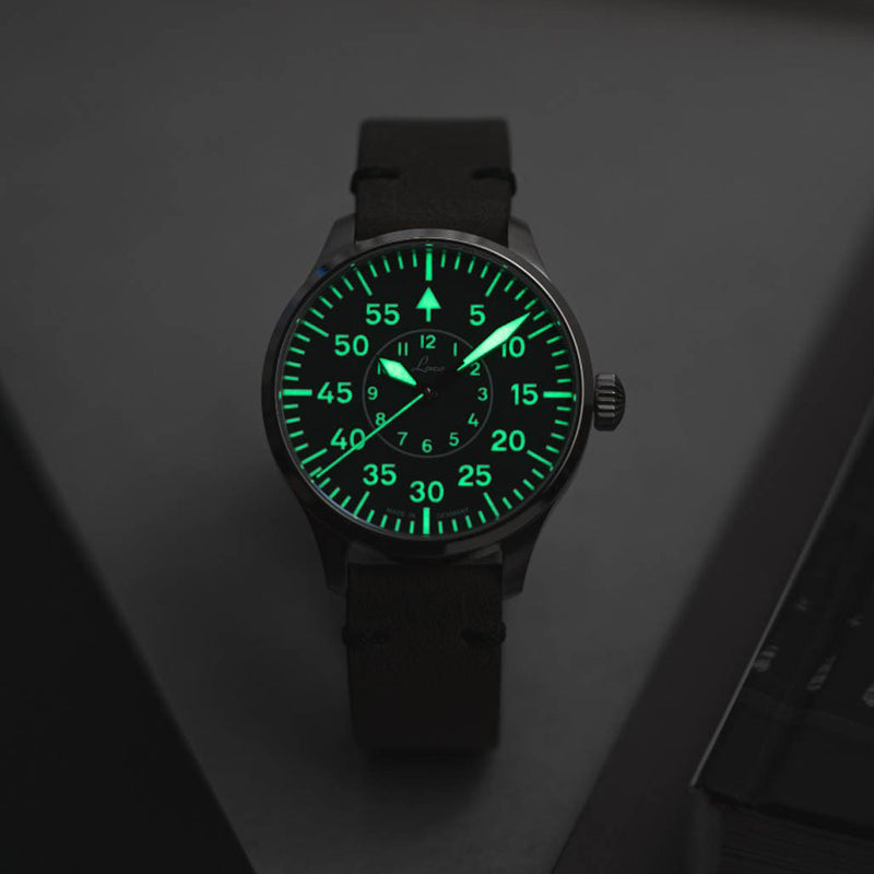 Laco Limited Edition Aachen Grun 39mm Watch #862190