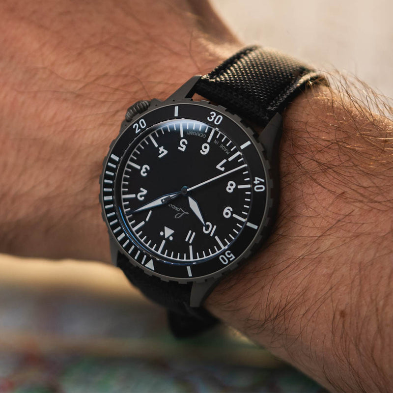 Laco Köln Sporty Pilot Watch with Grey Blasted Case #862192