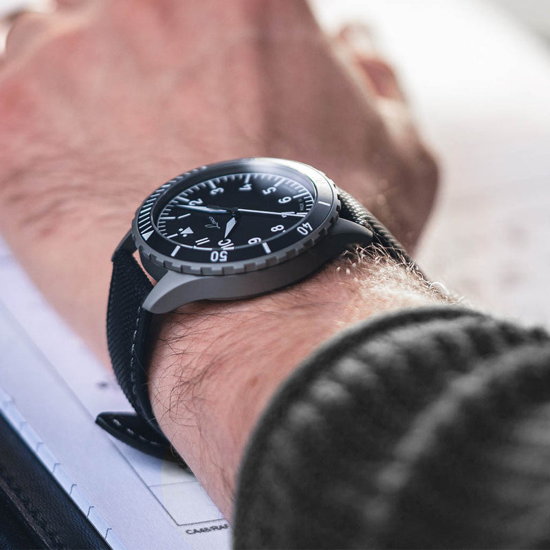 Laco Köln Sporty Pilot Watch with Grey Blasted Case #862192