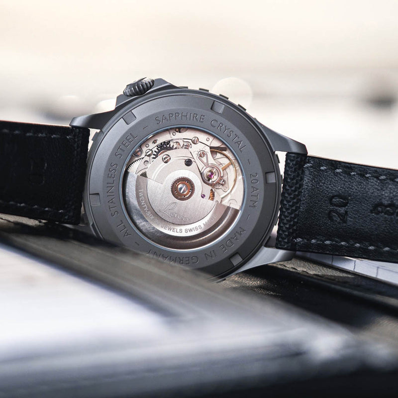 Laco Köln Sporty Pilot Watch with Grey Blasted Case #862192