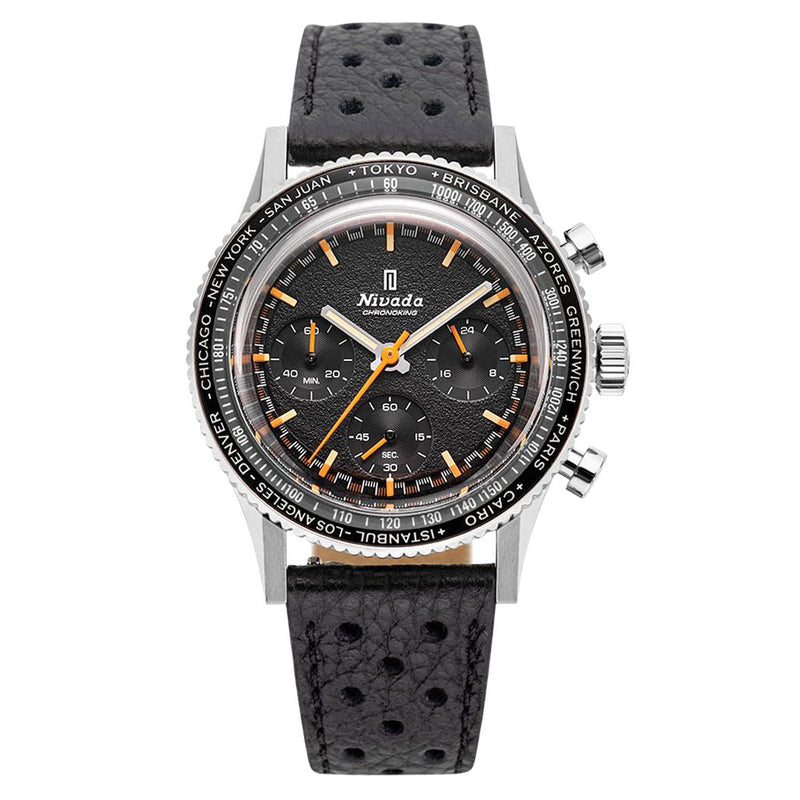Nivada Grenchen Chronoking Mecaquartz with Interchangeable Bezel #87042Q10
