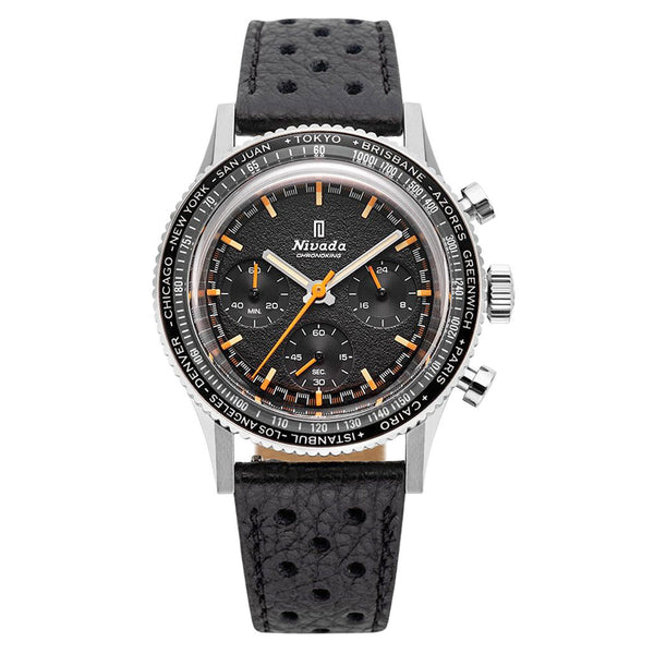 Nivada Grenchen Chronoking Mecaquartz with Interchangeable Bezel #87042Q10