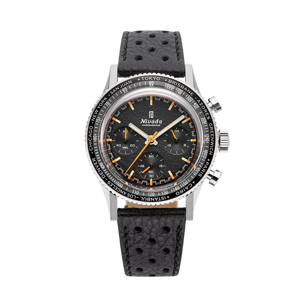 Nivada Grenchen Chronoking Mecaquartz with Interchangeable Bezel