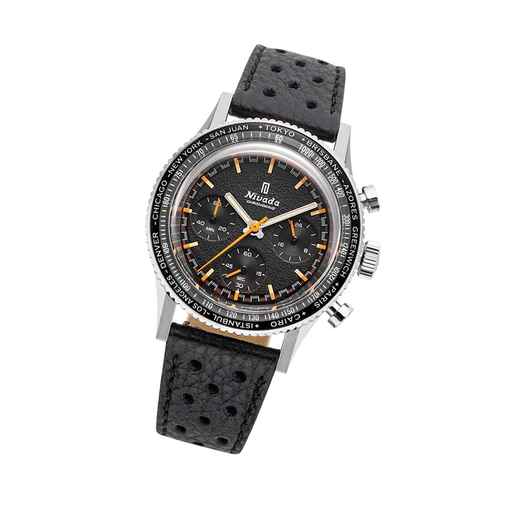 Nivada Grenchen Chronoking Mecaquartz with Interchangeable Bezel