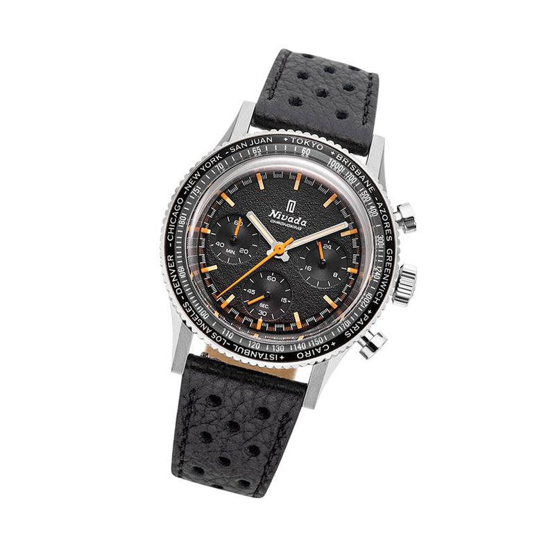 Nivada Grenchen Chronoking Mecaquartz with Interchangeable Bezel #87042Q10