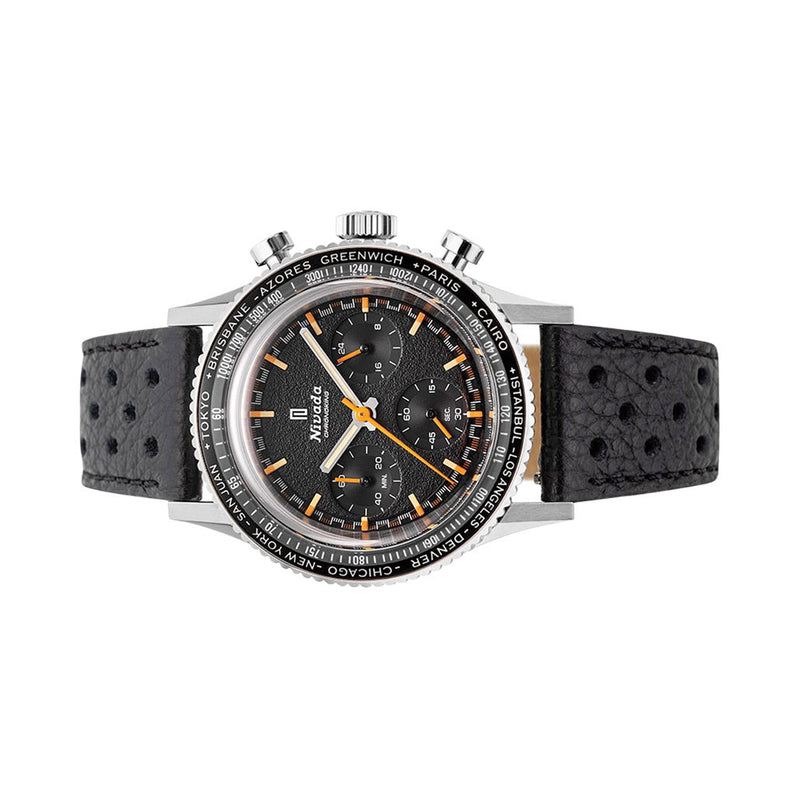 Nivada Grenchen Chronoking Mecaquartz with Interchangeable Bezel #87042Q10