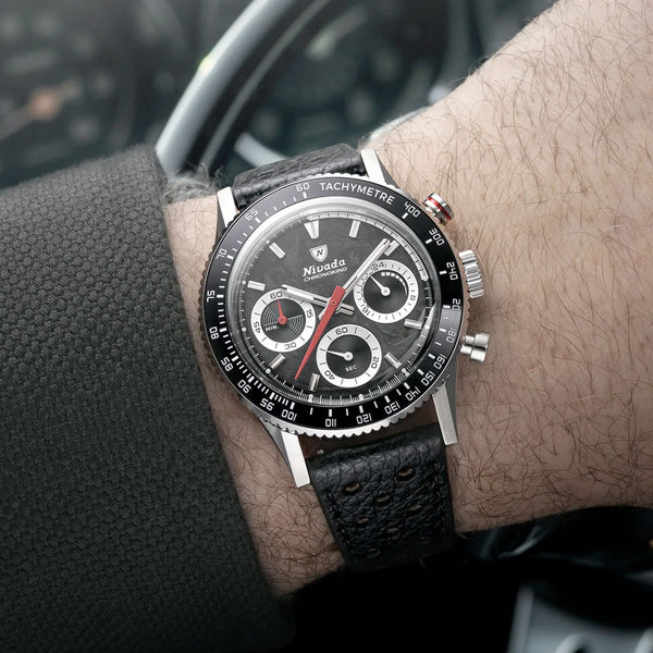 Nivada Grenchen Chronoking Mecaquartz with Interchangeable Bezel #87048Q10