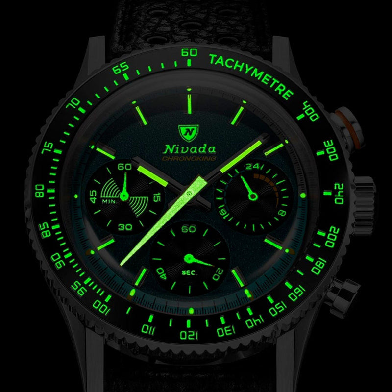 Nivada Grenchen Chronoking Mecaquartz with Interchangeable Bezel #87048Q10