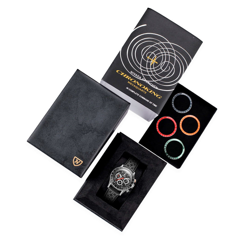 Nivada Grenchen Chronoking Mecaquartz with Interchangeable Bezel