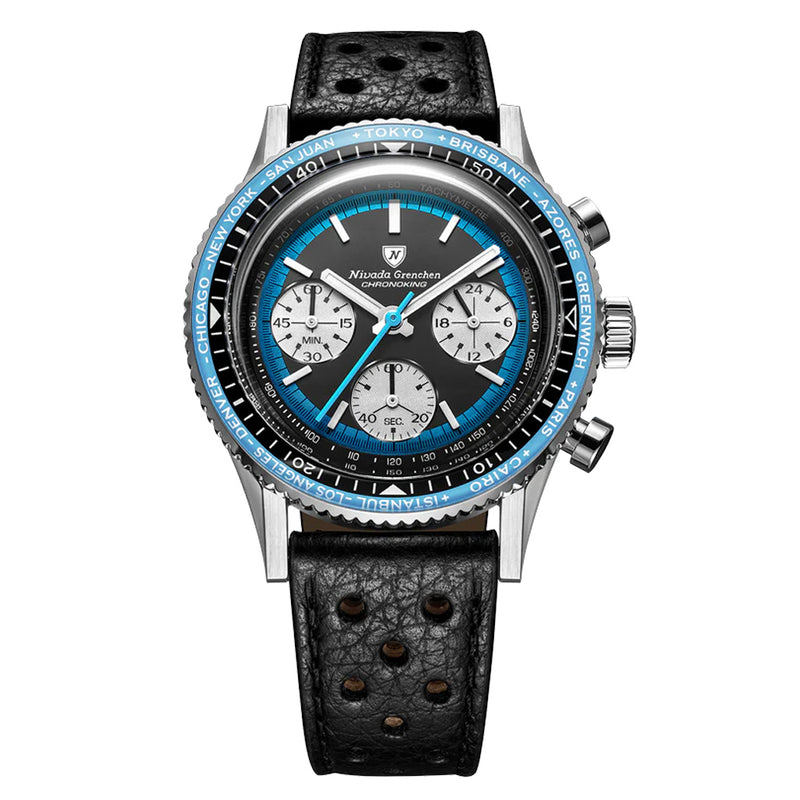 Nivada Grenchen Chronoking Racing Blue Chronograph #87053Q10