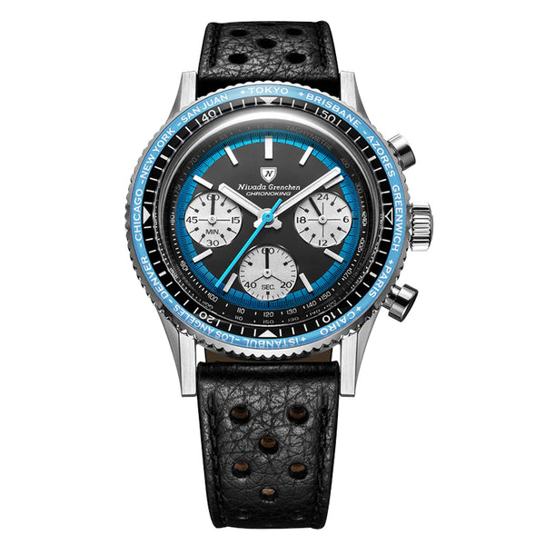 Nivada Grenchen Chronoking Racing Blue Chronograph #87053Q10