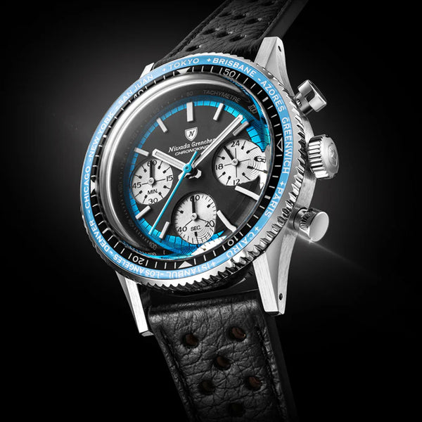 Nivada Grenchen Chronoking Racing Blue Chronograph #87053Q10