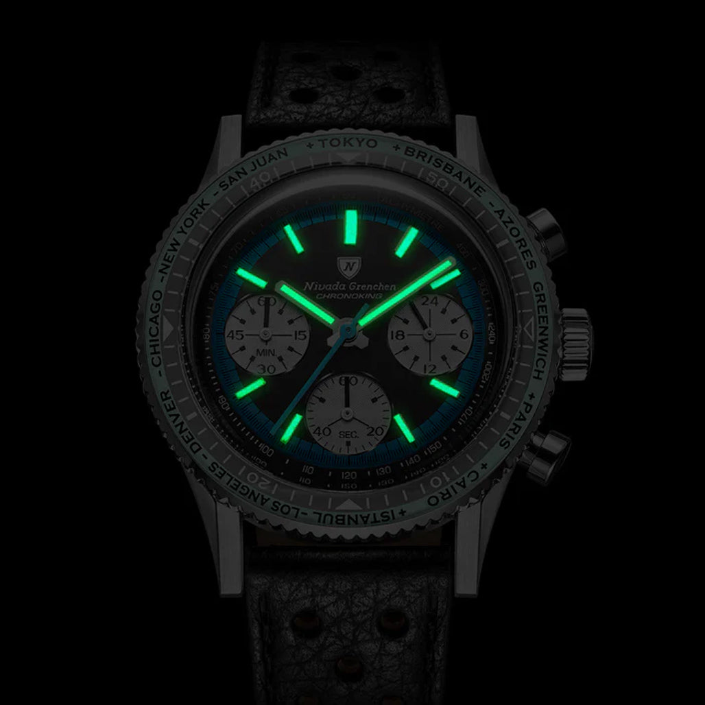 Nivada Grenchen Chronoking Racing Blue Chronograph #87053Q10