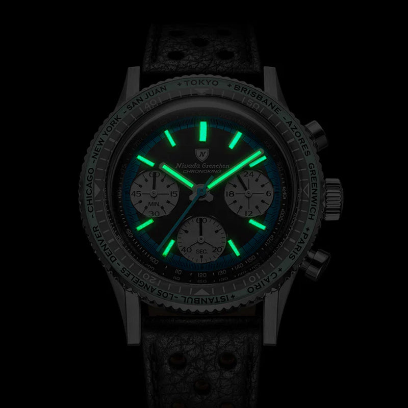 Nivada Grenchen Chronoking Racing Blue Chronograph #87053Q10