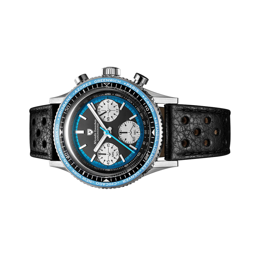 Nivada Grenchen Chronoking Racing Blue Chronograph #87053Q10