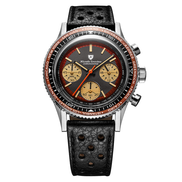 Nivada Grenchen Chronoking Racing Black Amber #87055Q10