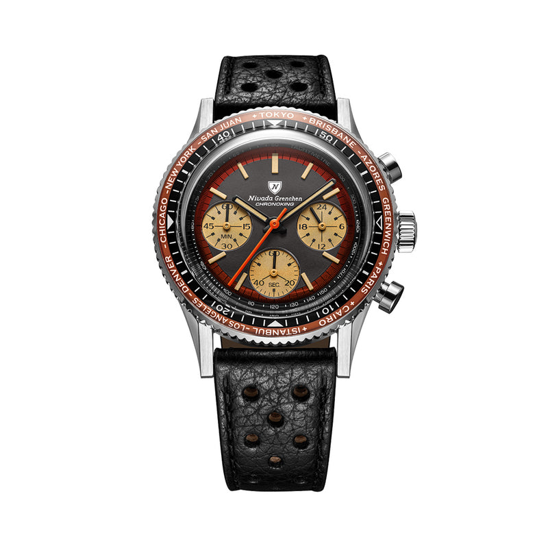 Nivada Grenchen Chronoking Racing Black Amber #87055Q10