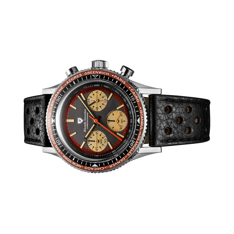 Nivada Grenchen Chronoking Racing Black Amber #87055Q10
