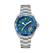 Red Star SEA STAR 4 GMT Watch with Blue Dial Passive Luminous Tubes #8759G-A