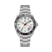 Red Star SEA STAR 4 GMT Watch with Silver Dial and Passive Luminous Tubes #8759G-B