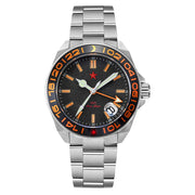 Red Star SEA STAR 4 GMT Watch with Black Dial and Passive Luminous Tubes #8759G-C