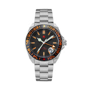 Red Star SEA STAR 4 GMT Watch with Black Dial and Passive Luminous Tubes #8759G-C