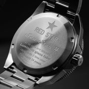 Red Star SEA STAR 4 GMT Watch with Black Dial and Passive Luminous Tubes #8759G-C