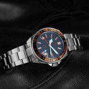 Red Star SEA STAR 4 GMT Watch with Black Dial and Passive Luminous Tubes #8759G-C