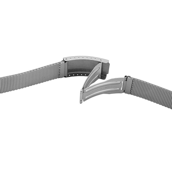 Vollmer 18mm Brushed Fine Stainless Steel Mesh Bracelet #89461H7