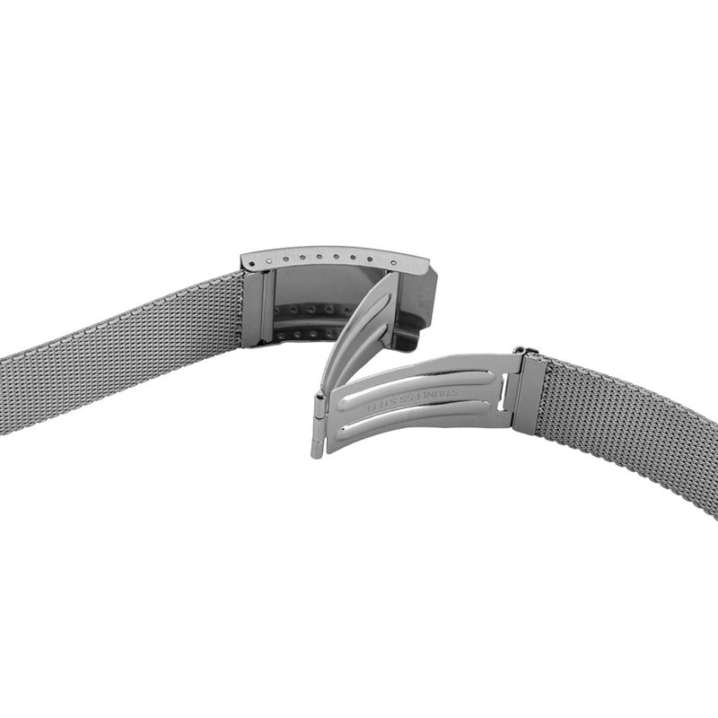 Vollmer 20mm Brushed Fine Stainless Steel Mesh Bracelet #90461H7