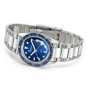 Squale 300 Meter Swiss Automatic GMT-Dive Watch with Blue Dial and Bracelet #SUB-39GMTBL.BR22 side