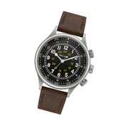 Bulova A15 Automatic Field Watch with Brown Strap #96A245 tilt