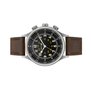 Bulova A15 Automatic Field Watch with Brown Strap #96A245 side