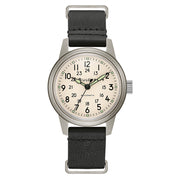 Bulova Hack Automatic Field Watch with 38mm Case and Cream Dial #96A246 zoom