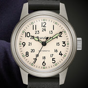 Bulova Hack Automatic Field Watch with 38mm Case and Cream Dial #96A246 lifestyle