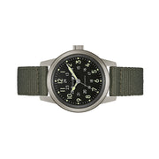 Bulova Hack Automatic Field Watch with 38mm Case and Black Dial #96A259 side