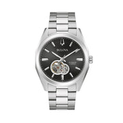 Bulova Surveyor Automatic Watch with Open Heart Black Dial #96A270