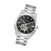 Bulova Surveyor Automatic Watch with Open Heart Black Dial #96A270 tilt