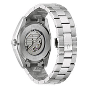 Bulova Surveyor Automatic Watch with Open Heart Blue Dial #96A275 back