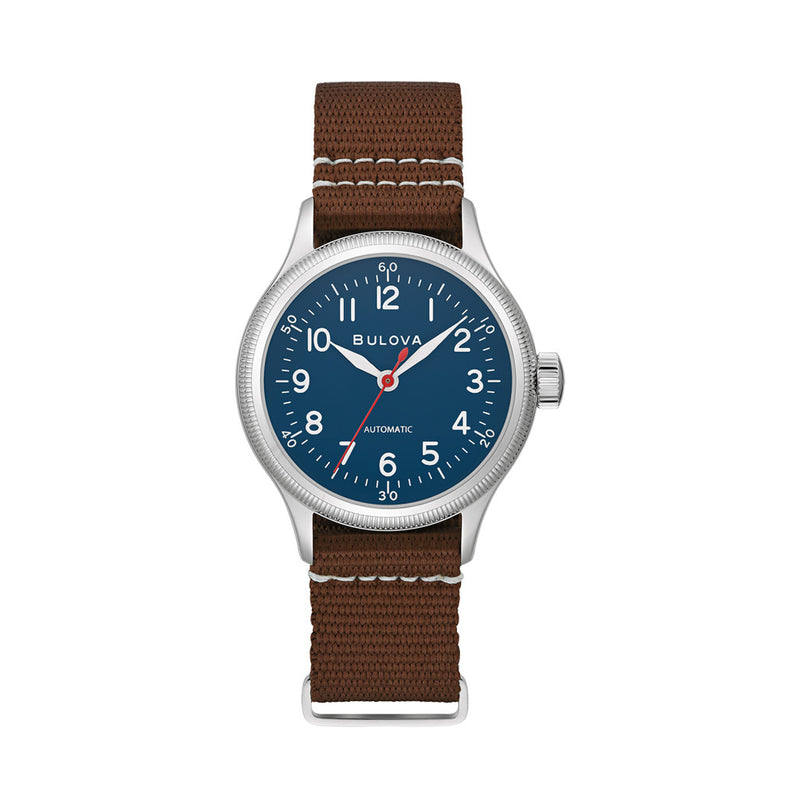 Bulova A11 Automatic 37mm Field Watch with Blue Dial #96A282
