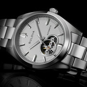 Bulova Surveyor Open Heart with White Dial #96A345