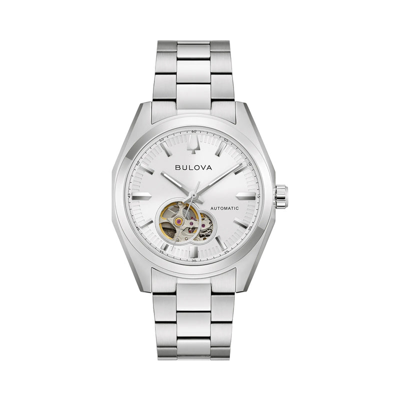 Bulova Surveyor Open Heart with White Dial #96A345